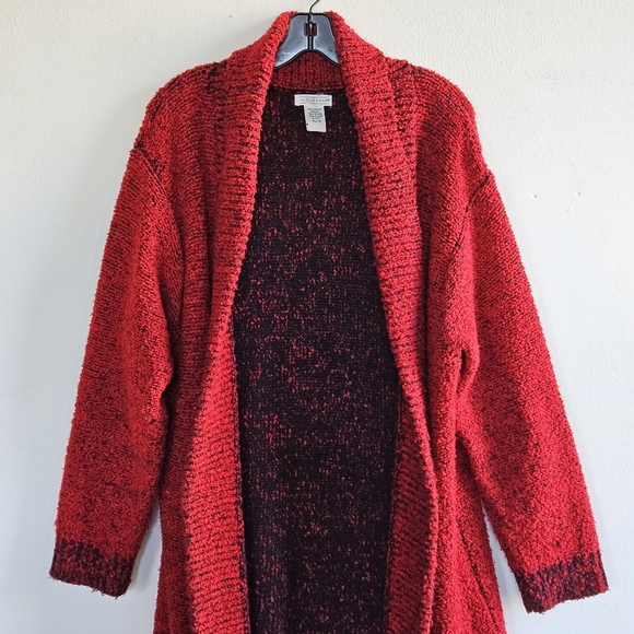 YARN WORKS 100% ACRYLIC CHUNKY OPEN KNIT CARDIGAN SIZE XL - Picture 6 of 13